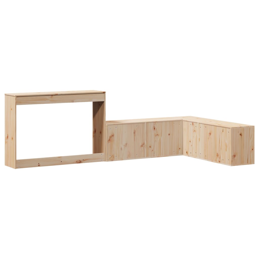Mesilla de noche con escritorio 232x122x75 cm Madera maciza de pino