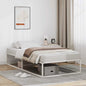 White metal canopy bed frame without mattress 120x200 cm