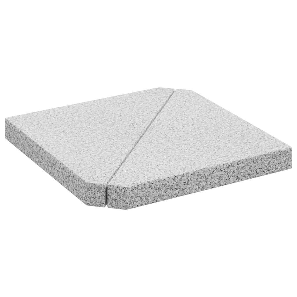 Discos de peso para sombrilla (2 unidades, granito gris, triangulares, 14 kg)