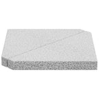 Discos de peso para sombrilla (2 unidades, granito gris, triangulares, 14 kg)