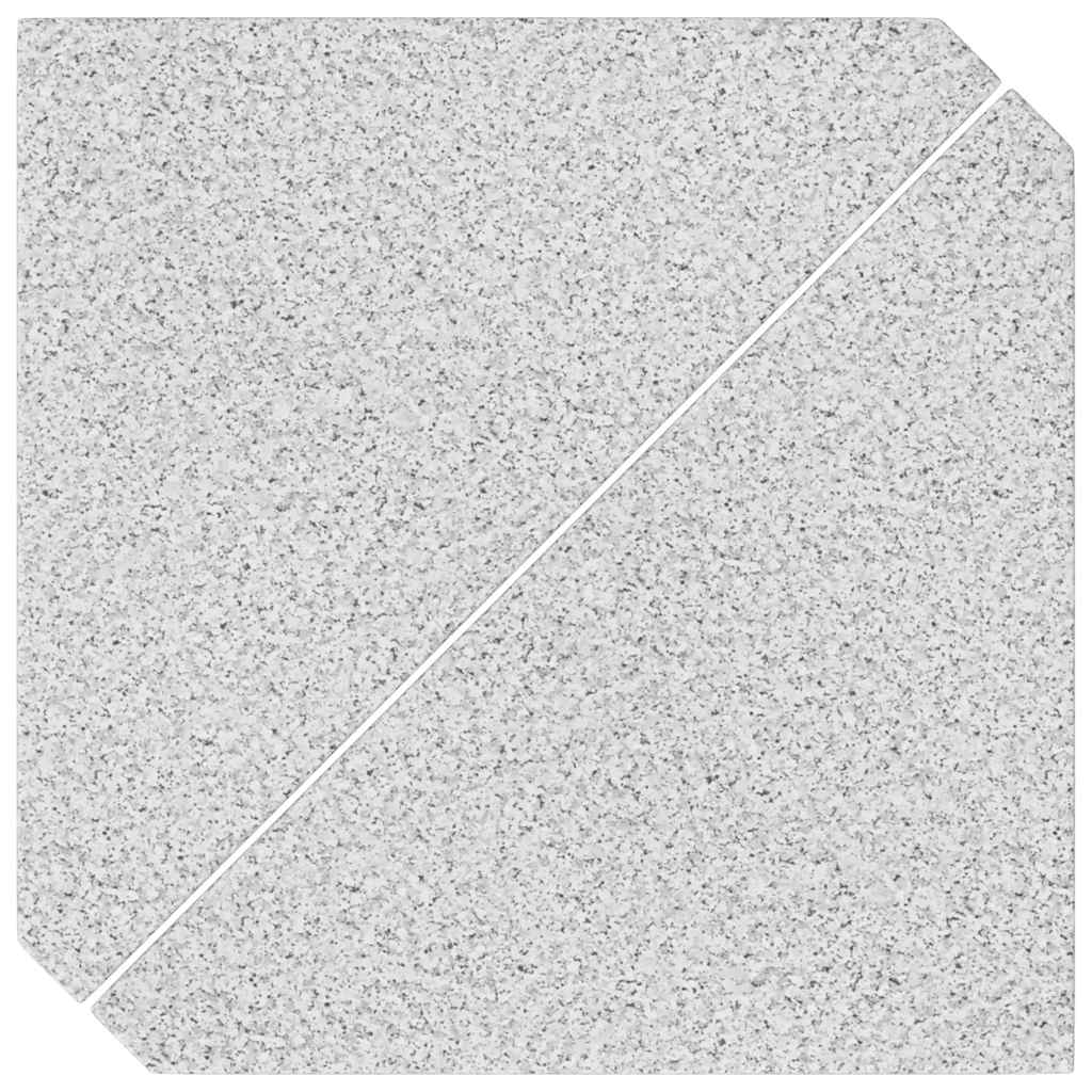Discos de peso para sombrilla (2 unidades, granito gris, triangulares, 14 kg)