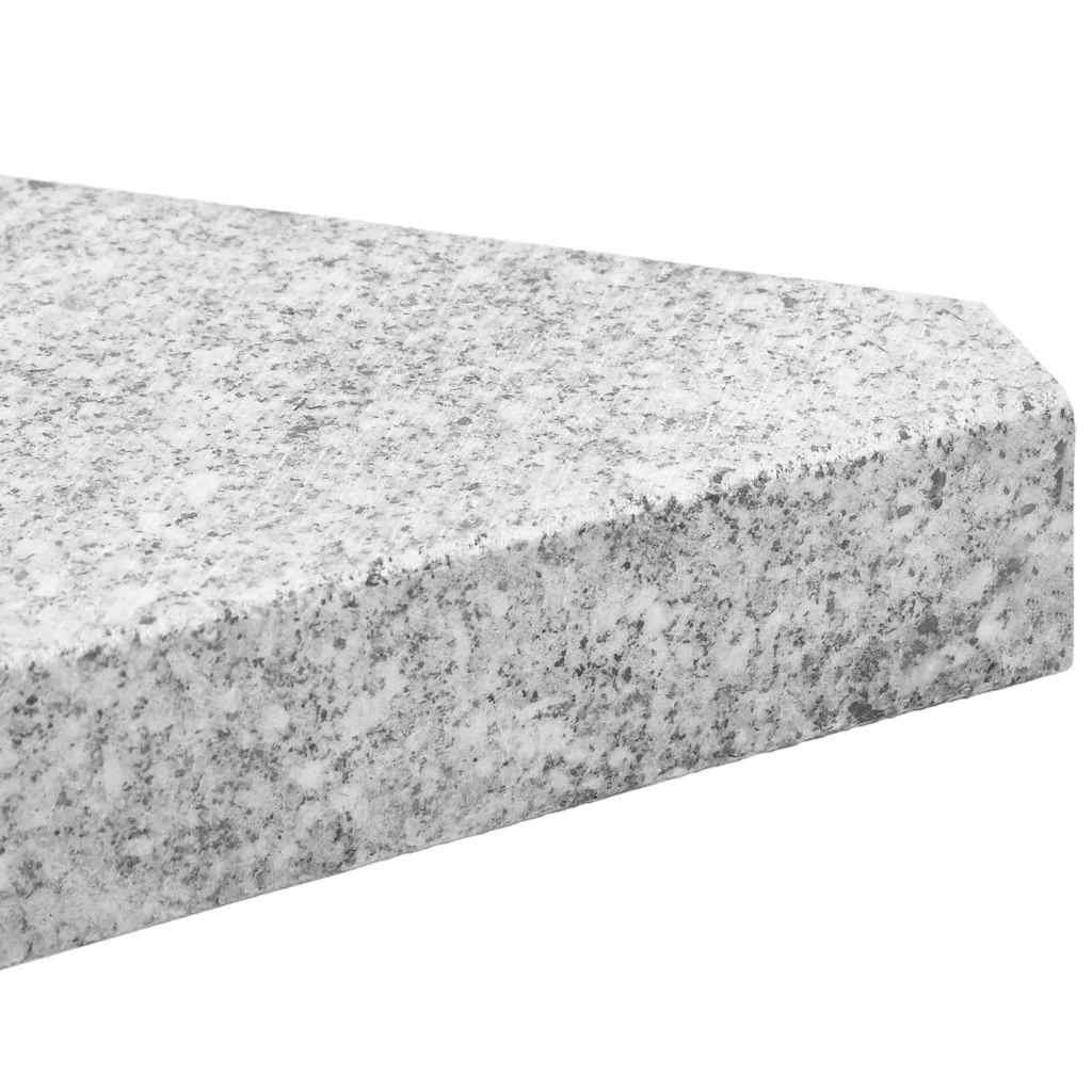 Discos de peso para sombrilla (2 unidades, granito gris, triangulares, 14 kg)