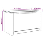 Baúl almacenaje con tapa PANAMA madera maciza pino 79x42x46 cm