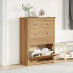 Mueble zapatero PANAMA madera maciza de pino 80x35x105 cm