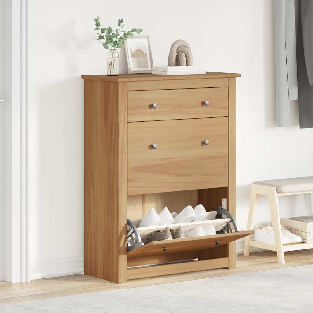 Mueble zapatero PANAMA madera maciza de pino 80x35x105 cm