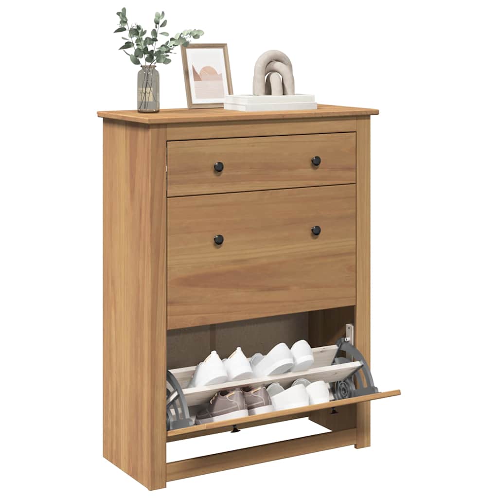 Mueble zapatero PANAMA madera maciza de pino 80x35x105 cm