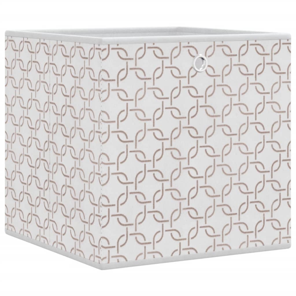 Cajas almacenaje plegables 10 uds no tejida crema 32x32x32 cm