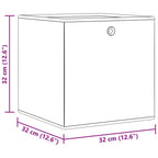 Cajas almacenaje plegables 10 uds no tejida crema 32x32x32 cm