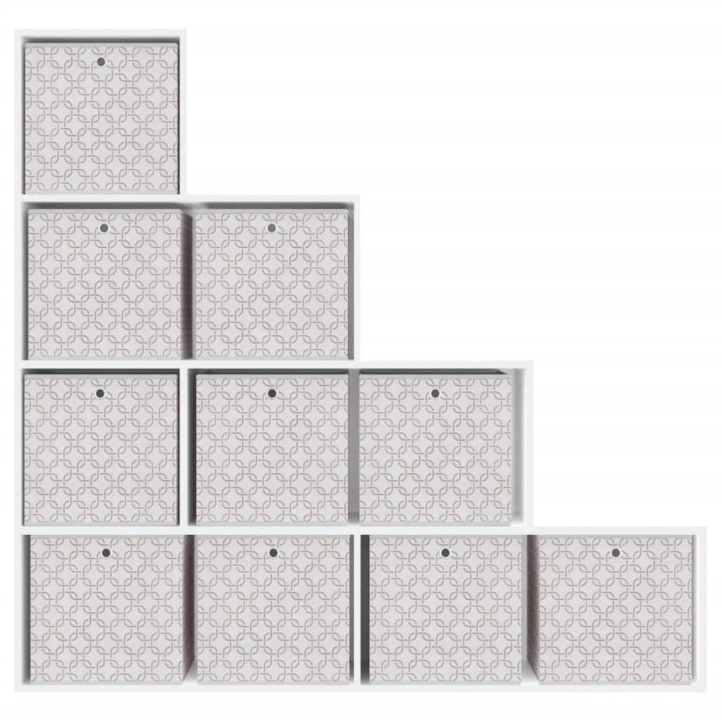 Cajas almacenaje plegables 10 uds no tejida crema 32x32x32 cm