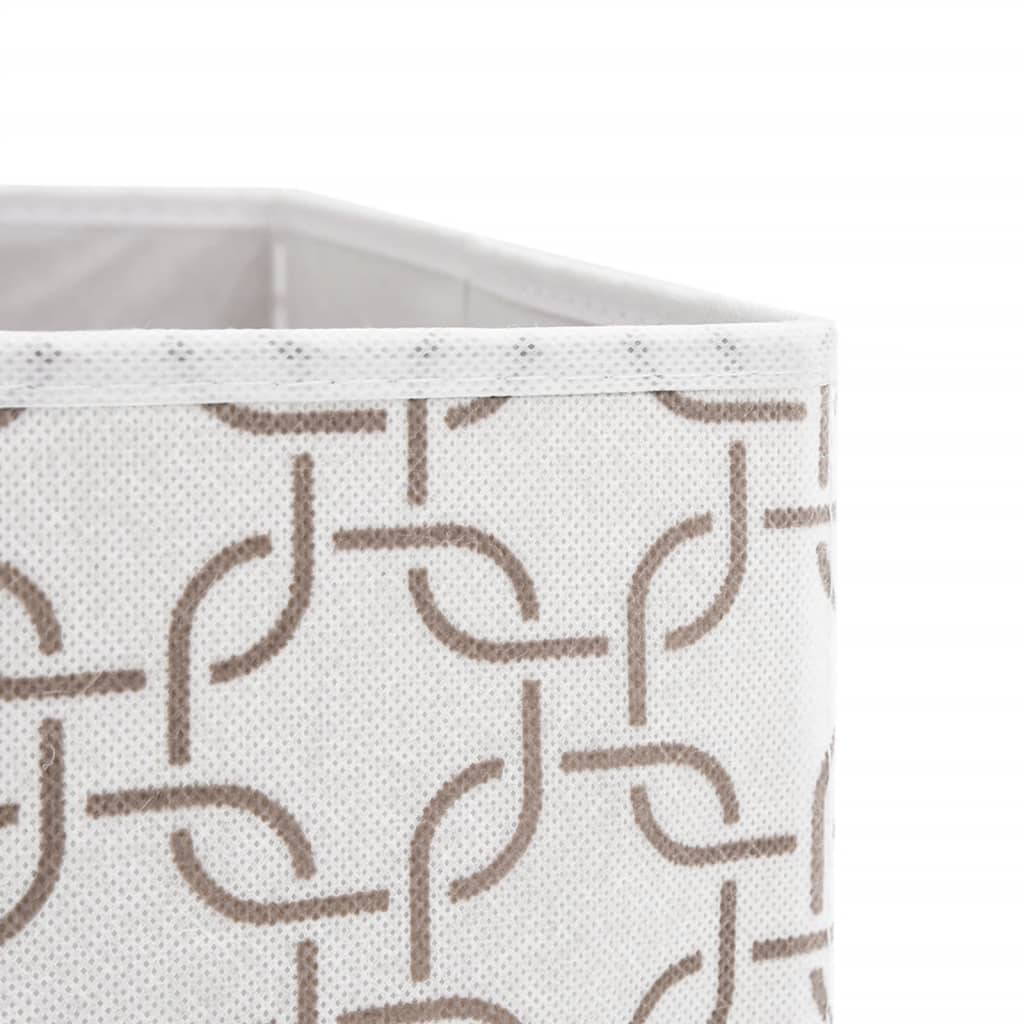 Cajas almacenaje plegables 10 uds no tejida crema 32x32x32 cm