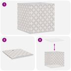 Cajas almacenaje plegables 10 uds no tejida crema 32x32x32 cm