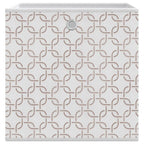 Cajas almacenaje plegables 10 uds no tejida crema 32x32x32 cm