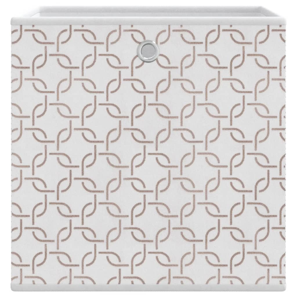 Cajas almacenaje plegables 10 uds no tejida crema 32x32x32 cm