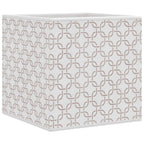 Cajas almacenaje plegables 10 uds no tejida crema 32x32x32 cm