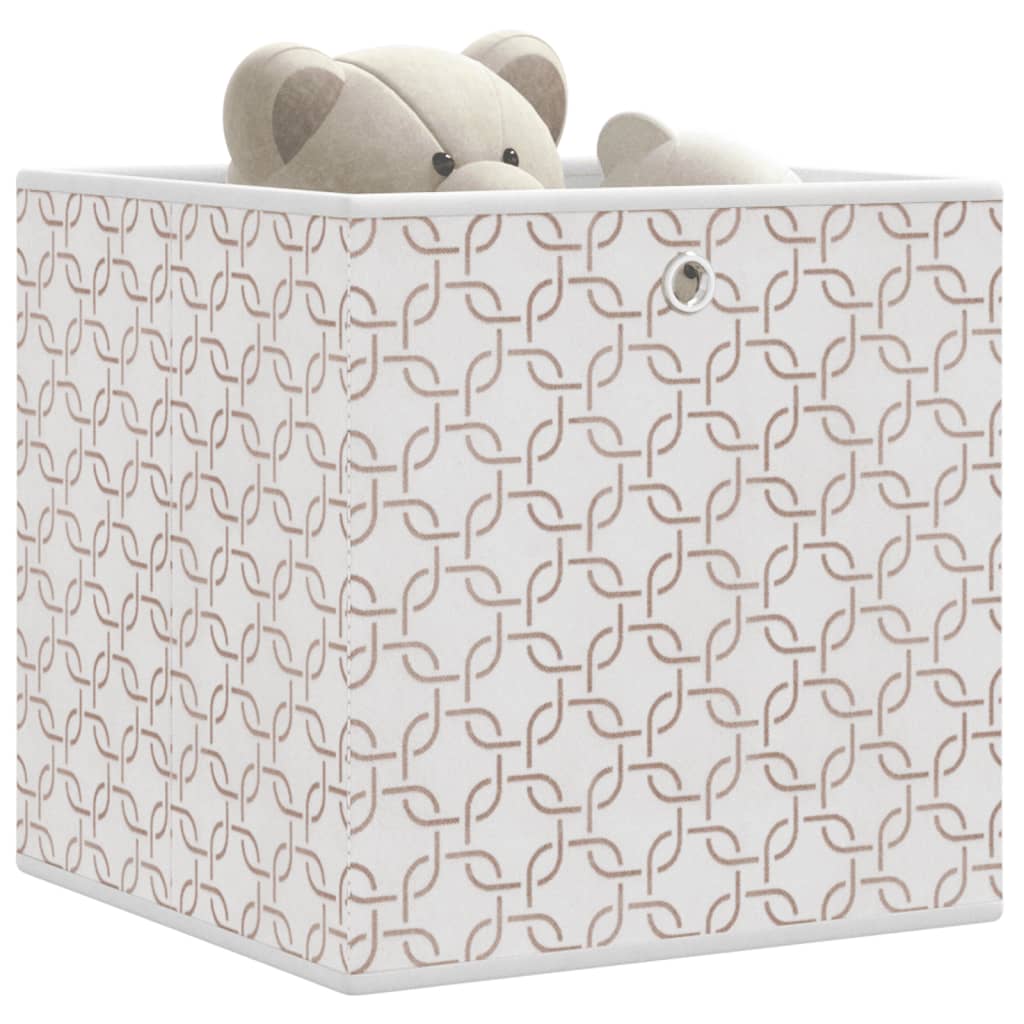 Cajas almacenaje plegables 10 uds no tejida crema 32x32x32 cm