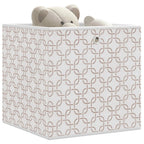 Cajas almacenaje plegables 10 uds no tejida crema 32x32x32 cm