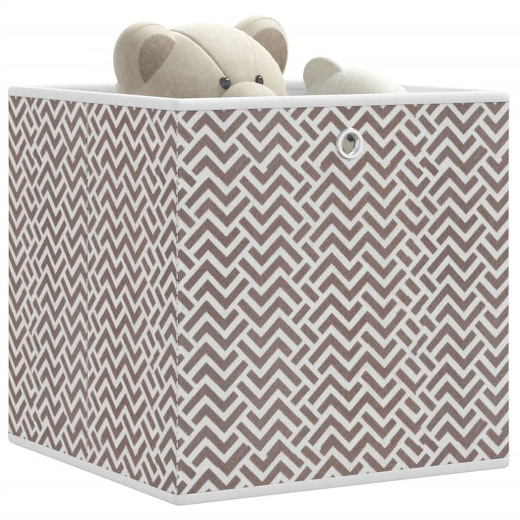 Cajas almacenaje plegables 10 uds no tejida crema 32x32x32 cm