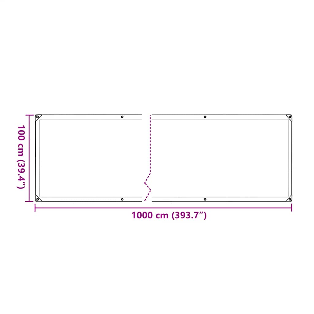 Funda para plantas con ojales 1x10 m Polietileno