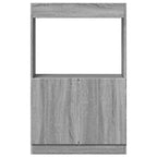Aparador de madera de ingeniería gris Sonoma 63x33x100 cm