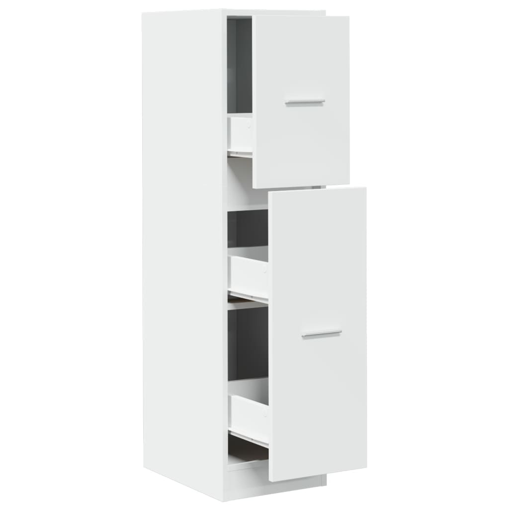 Armario botiquín madera de ingeniería blanco 30x41x118 cm