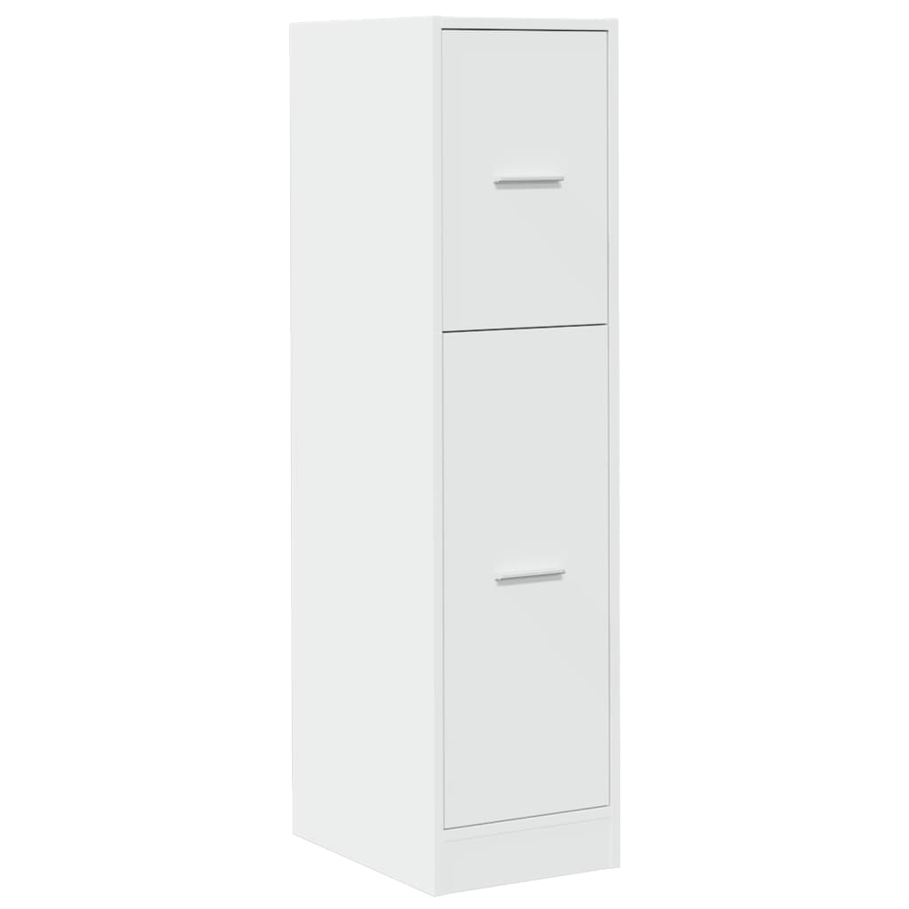 Armario botiquín madera de ingeniería blanco 30x41x118 cm