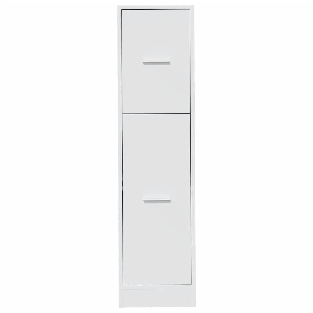 Armario botiquín madera de ingeniería blanco 30x41x118 cm