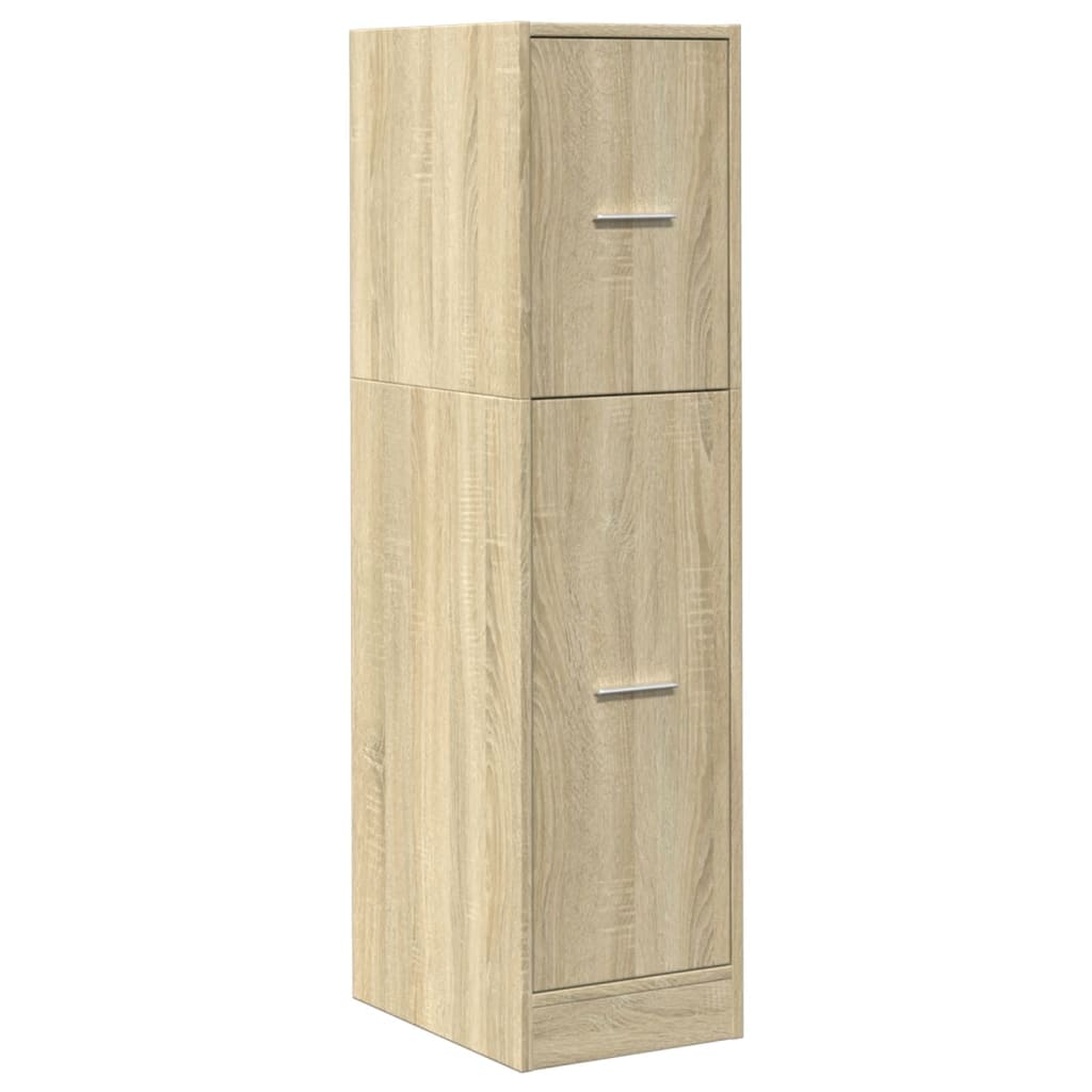 Armario botiquín madera de ingeniería roble Sonoma 30x41x118 cm