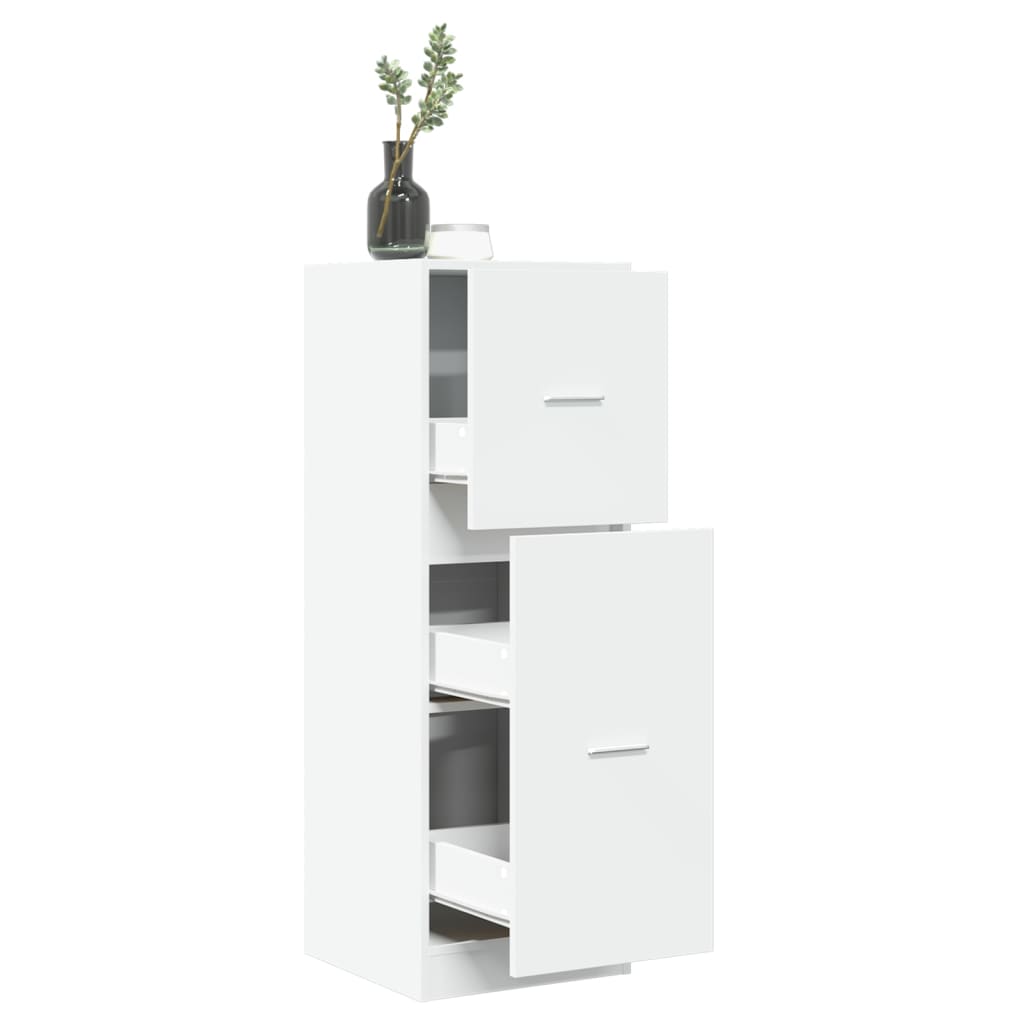 Engineered wood medicine cabinet white 30x41x118 cm