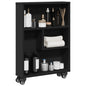 Narrow storage trolley, white wood, 48x13x68 cm