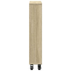 Carrito de almacenaje estrecho roble Sonoma 48x13x68 cm madera de ingeniería