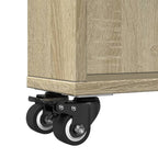 Carrito de almacenaje estrecho roble Sonoma 48x13x68 cm madera de ingeniería