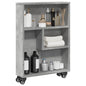 Narrow storage trolley, white wood, 48x13x68 cm