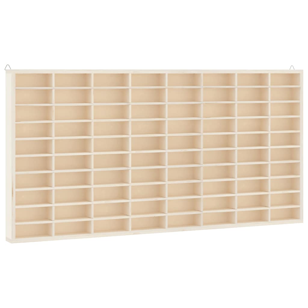 Vitrina de madera para coleccionistas con 80 compartimentos 80x4,5x40,5 cm