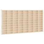 Vitrina de madera para coleccionistas con 80 compartimentos 80x4,5x40,5 cm