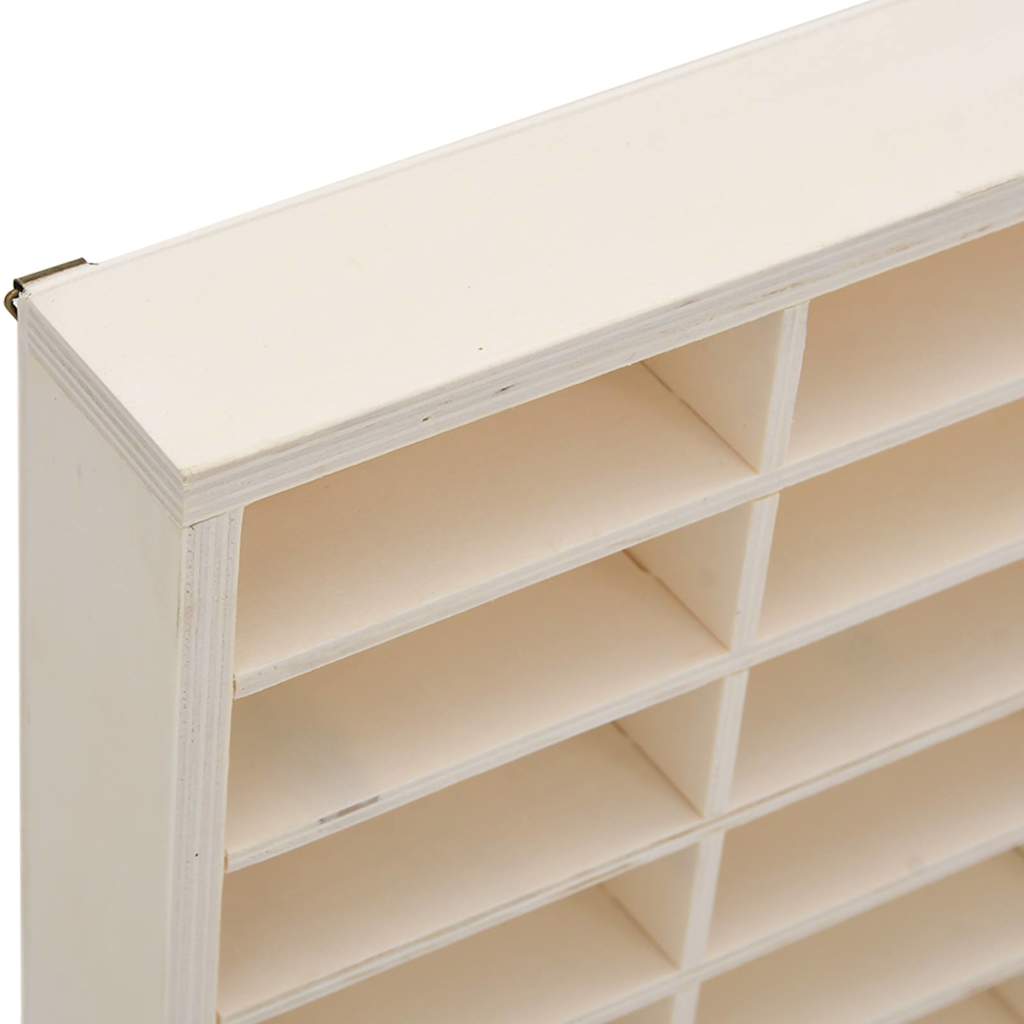 Vitrina de madera para coleccionistas con 80 compartimentos 80x4,5x40,5 cm