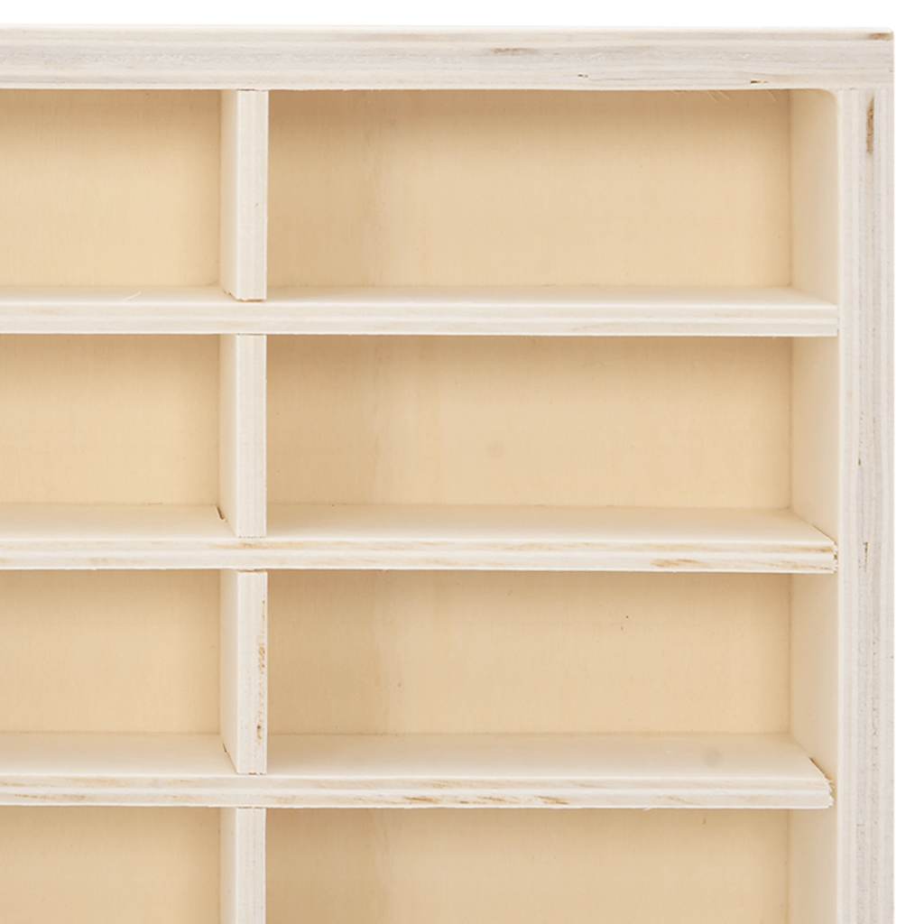 Vitrina de madera para coleccionistas con 80 compartimentos 80x4,5x40,5 cm