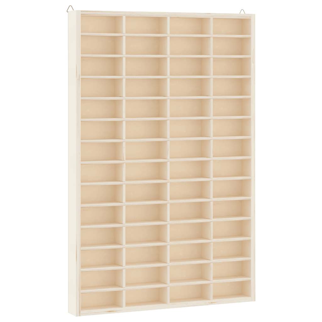 Vitrina de madera para coleccionistas con 56 compartimentos 40x4,5x60 cm