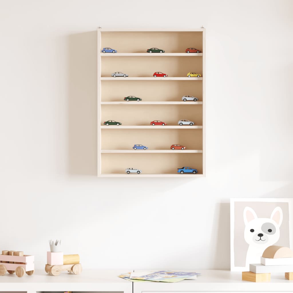 Vitrina de madera para coleccionistas con 6 estantes