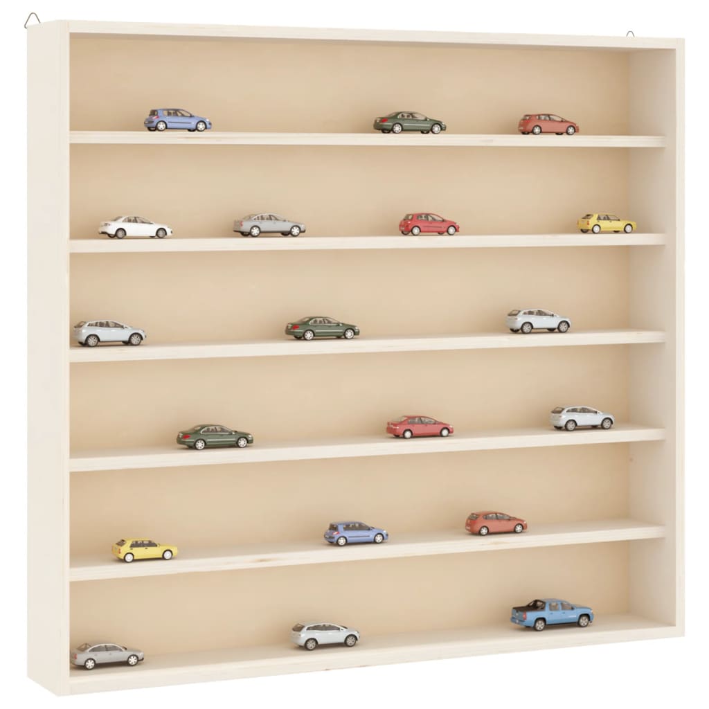 Wooden display cabinet for collectors with 6 shelves