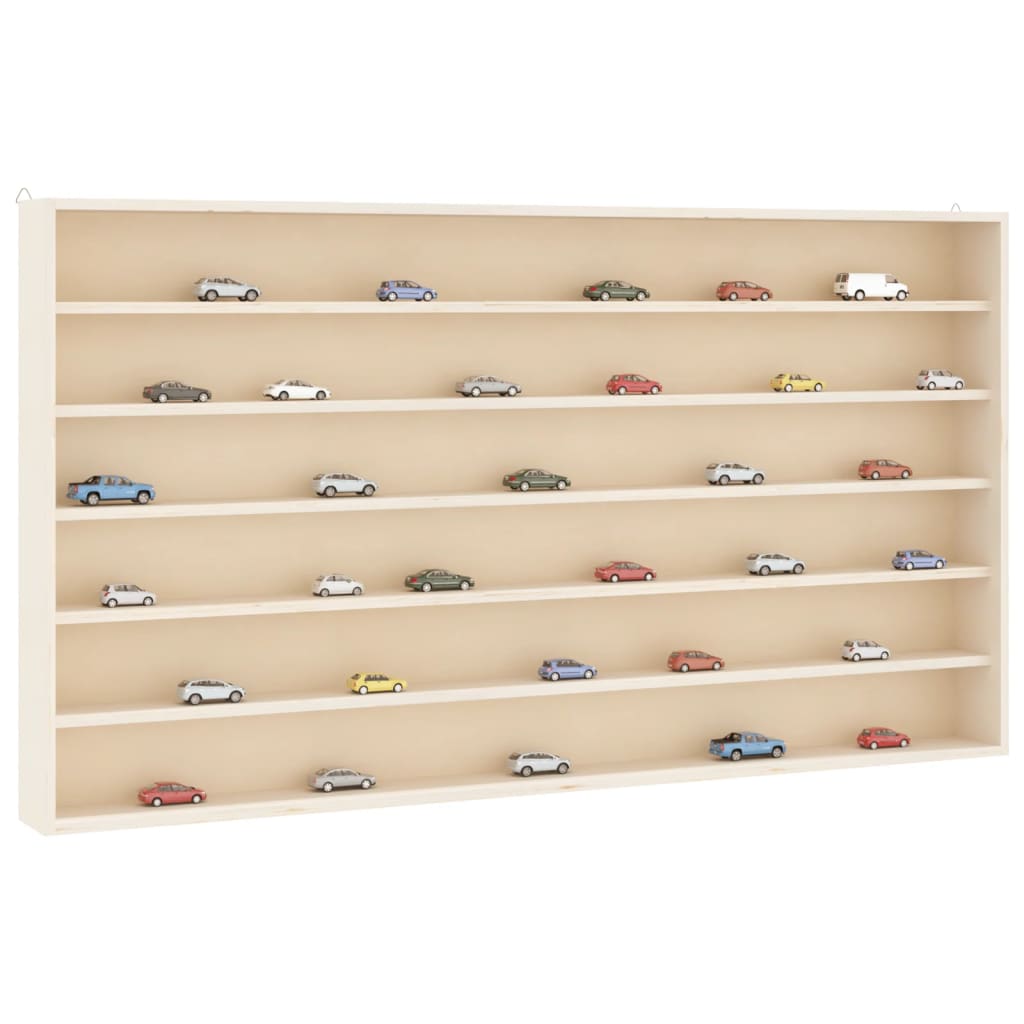 Wooden display cabinet for collectors with 6 shelves