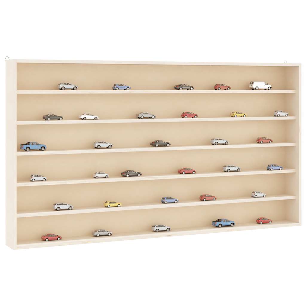 Wooden display cabinet for collectors with 6 shelves