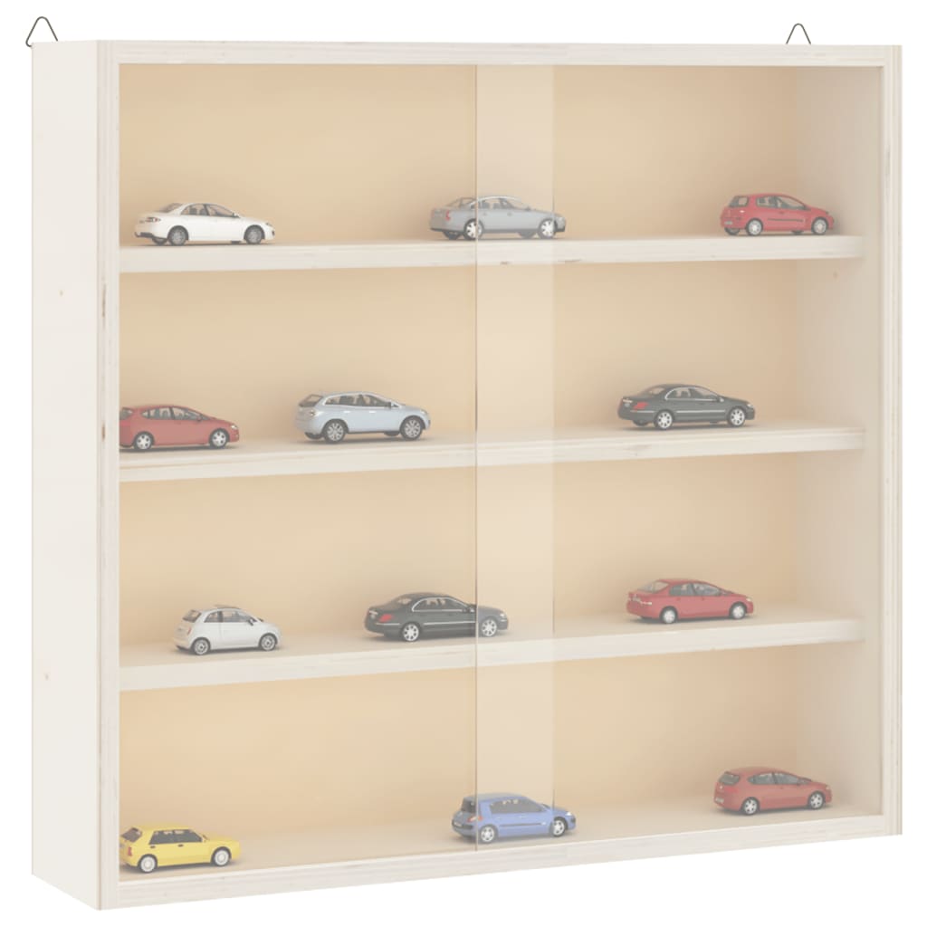 Wooden display cabinet for collectors with 6 shelves