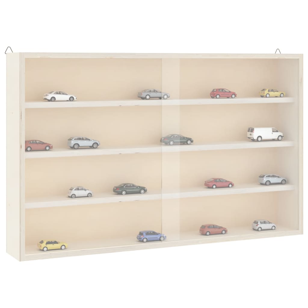 Vitrina de madera para coleccionistas con 56 compartimentos 40x4,5x60 cm