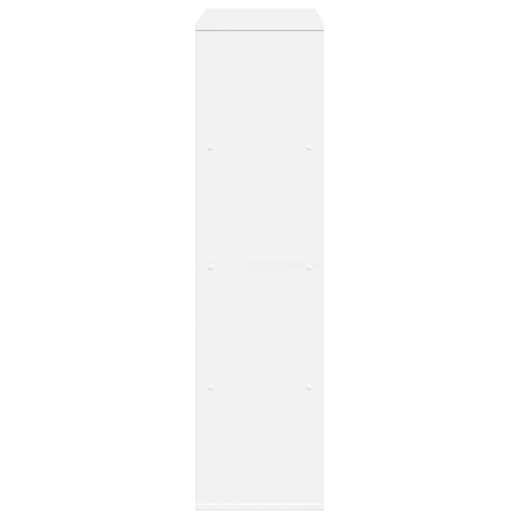 Estantería de madera de ingeniería blanca 100x33x125,5 cm