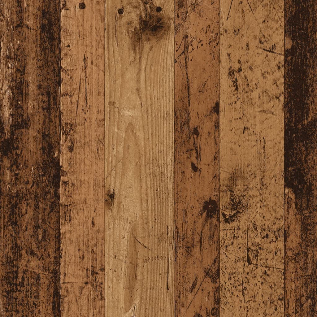 Escritorio con LED madera ingeniería envejecida 120x55x91 cm