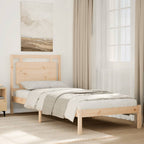 Cama con cabecero madera de ingeniería blanca 90x190 cm