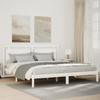 Cama con cabecero madera de ingeniería blanca 90x190 cm