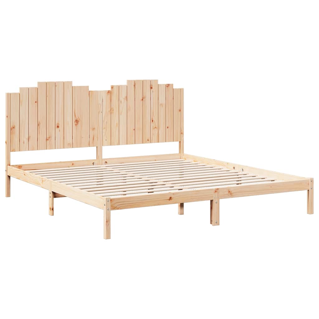 Cama extralarga sin colchón madera maciza 180x210 cm