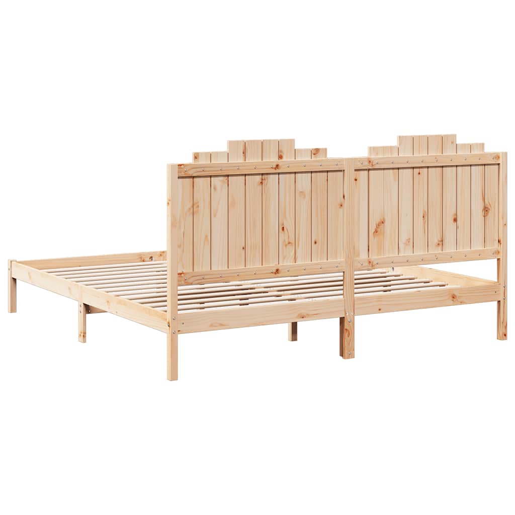 Cama extralarga sin colchón madera maciza 180x210 cm