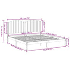Cama extralarga sin colchón madera maciza 180x210 cm